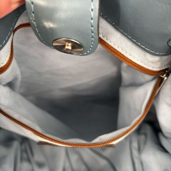 Patricia Nash Safflower Blue Cantinella Crochet Bag with Bamboo Handles - Picture 14 of 16